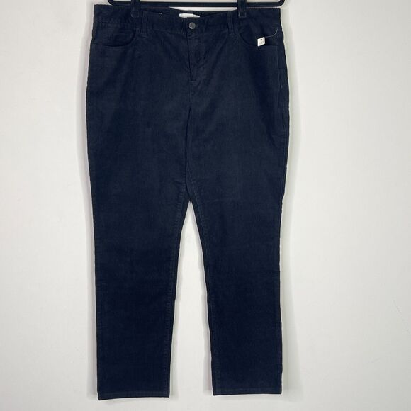 New Talbots Stretch Corduroy Straight Leg Signature Ankle Pant Women's Size 16 - Picture 8 of 8